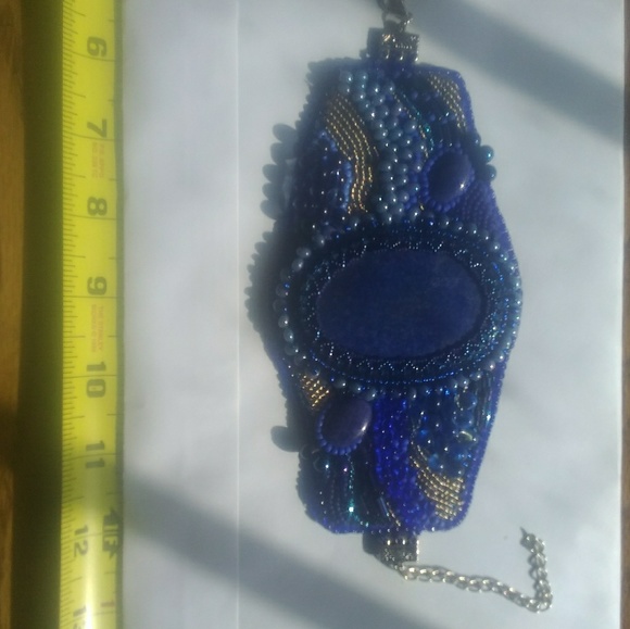 Lapis cuff bracelet - Picture 3 of 4